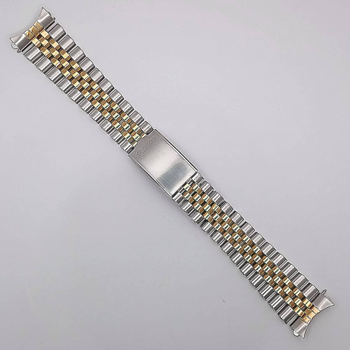 腕時計バンド　高品質ステンレス製　５連タイプジュビリーブレス　コンビ　ラグ20ｍｍ　弓カン