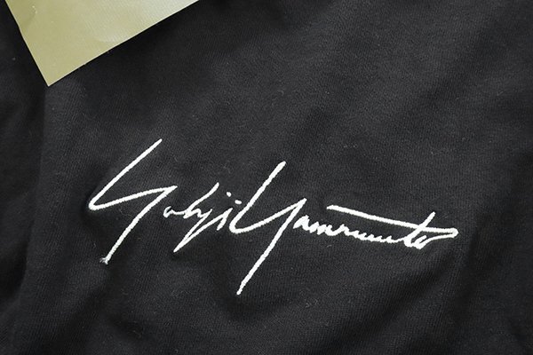 ★未使用 Yohji Yamamoto x New Era ◆袋付 ロゴ刺繍 Tシャツ 黒 サイズ6 半袖 カットソー ヨウジヤマモト ニューエラ 大きいサイズ ◆MU29_画像5