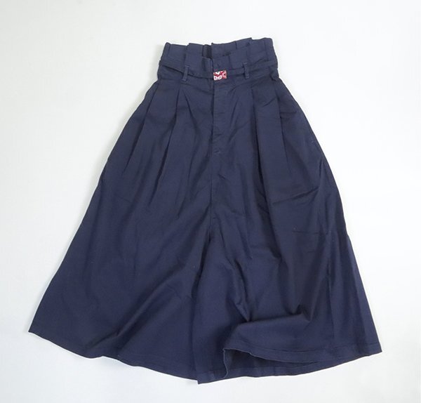 KAPITAL ◆ ワイド フレア パンツ ネイビー XSサイズ (ベルト付き) ストレッチ スカートパンツ キャピタル ◆136/MU29