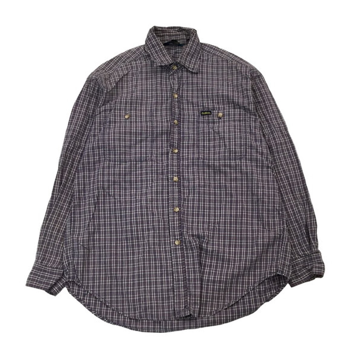 2302F-084 メンズ OSHKOSH オシュコシュ ブルー シャツ M 15 1/2 (M) チェック【送料一律！800円】