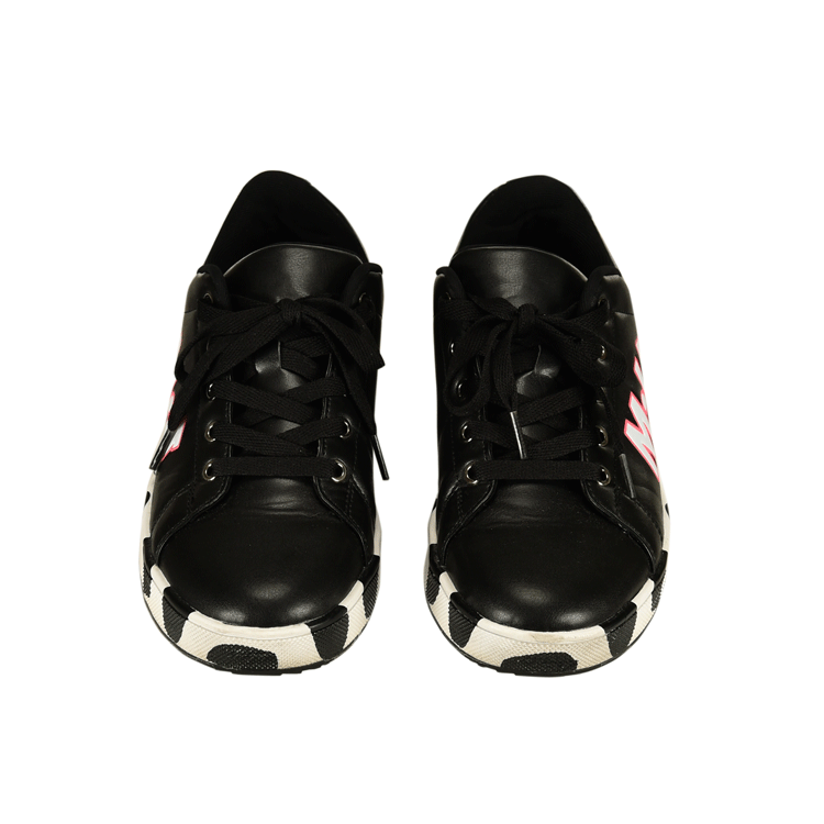 MU SPORTS ◇ダルメシアン柄スパイクレスシューズ 23.5 WH ゴルフ