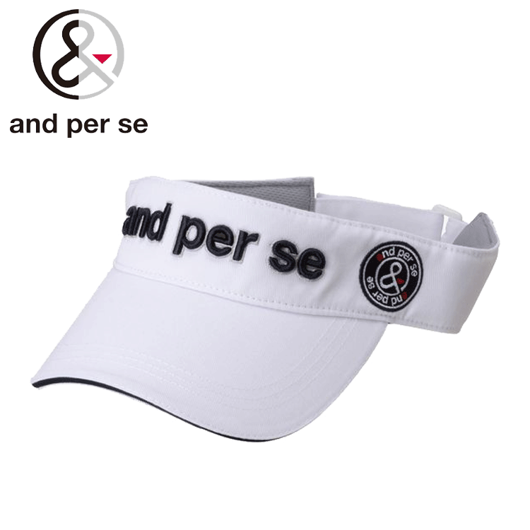 and per se キャップ AUA0005【アンパスィ】【ゴルフ】【帽子】【ゴルフウェア】【White】【Cap/Visor】