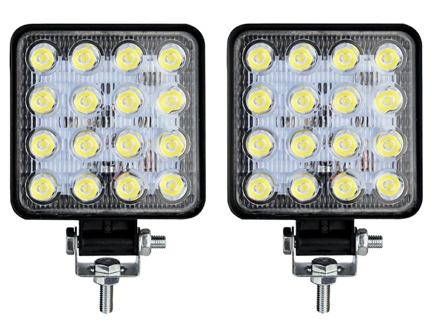 2 piece set LED working light 12V/24V combined use 48W 6000K white waterproof working light deck light floodlight position light lighting truck /16