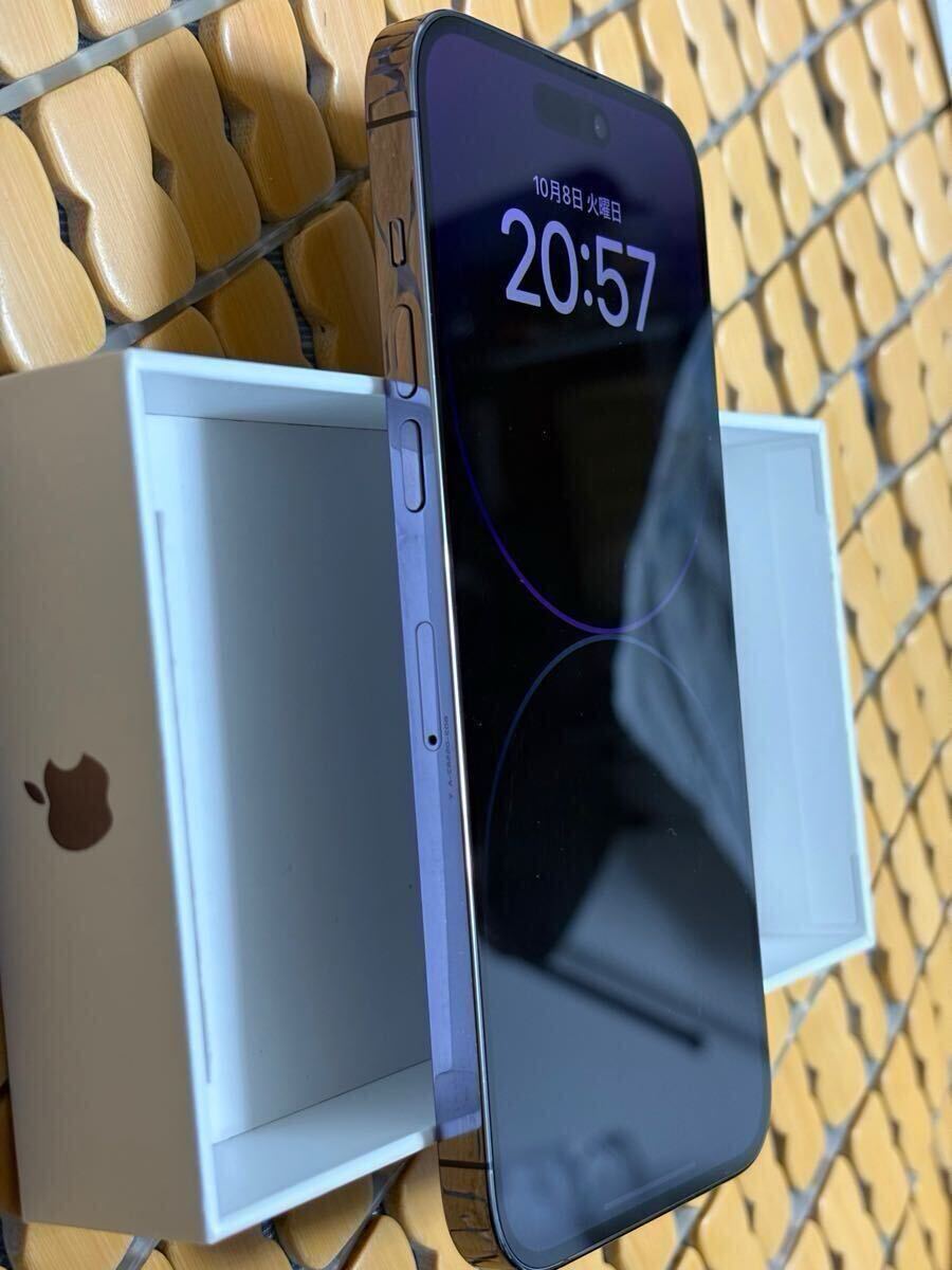 【純正バッテリー交換済】【100%】iPhone 14 Pro Max パープル 美品 バッテリー100%!】iPhone14ProMax 256g SIMフリー