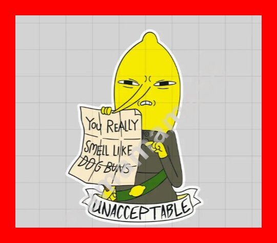  стикер No.616 PC машина переводная картинка водонепроницаемый Lemongrab You really smell like dog buns Unacceptable.. действительно собака. хлеб. подобный запах 