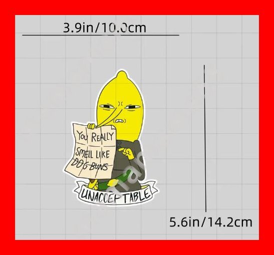  стикер No.616 PC машина переводная картинка водонепроницаемый Lemongrab You really smell like dog buns Unacceptable.. действительно собака. хлеб. подобный запах 