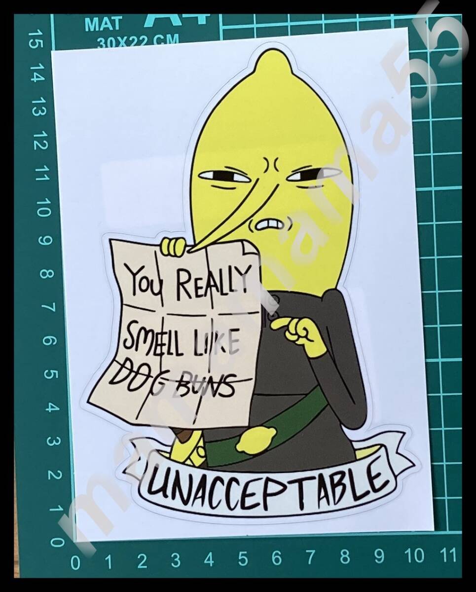  стикер No.616 PC машина переводная картинка водонепроницаемый Lemongrab You really smell like dog buns Unacceptable.. действительно собака. хлеб. подобный запах 