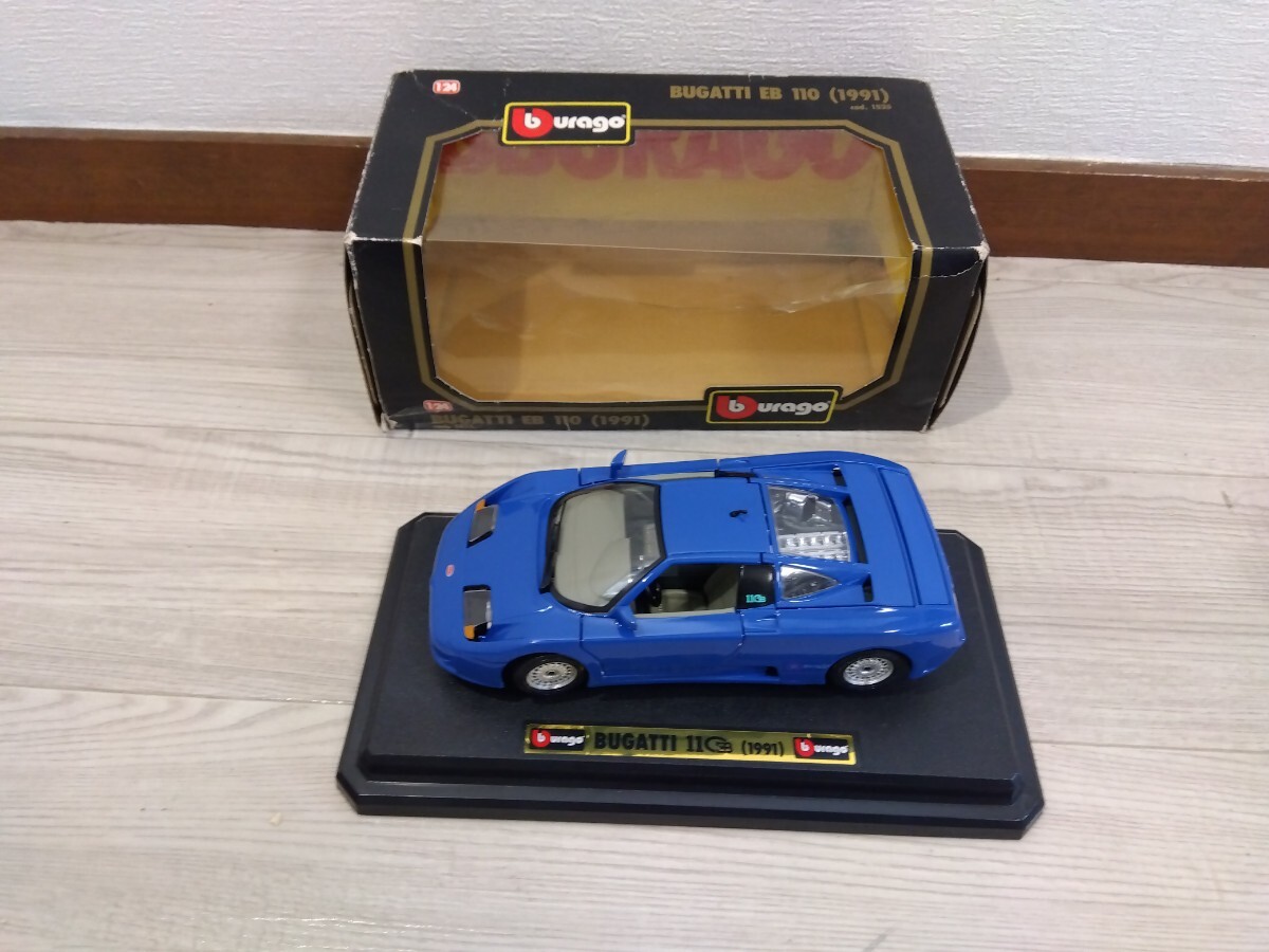 【w168】 burago 1/18 BUGATTI EB110 1991 Blue ブラーゴ ブガッティ ミニカー モデルカー 模型