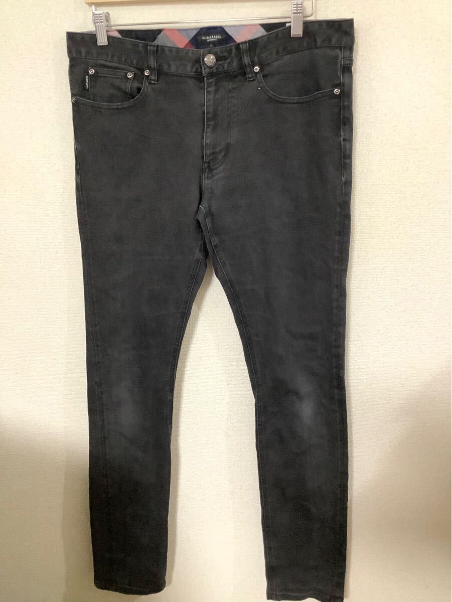 BLACKLABEL CRESTBRIDE ブラックレーベルクレストブリッジ　ブラックデニムパンツ　スリム　セレクト　古着　三陽商会　