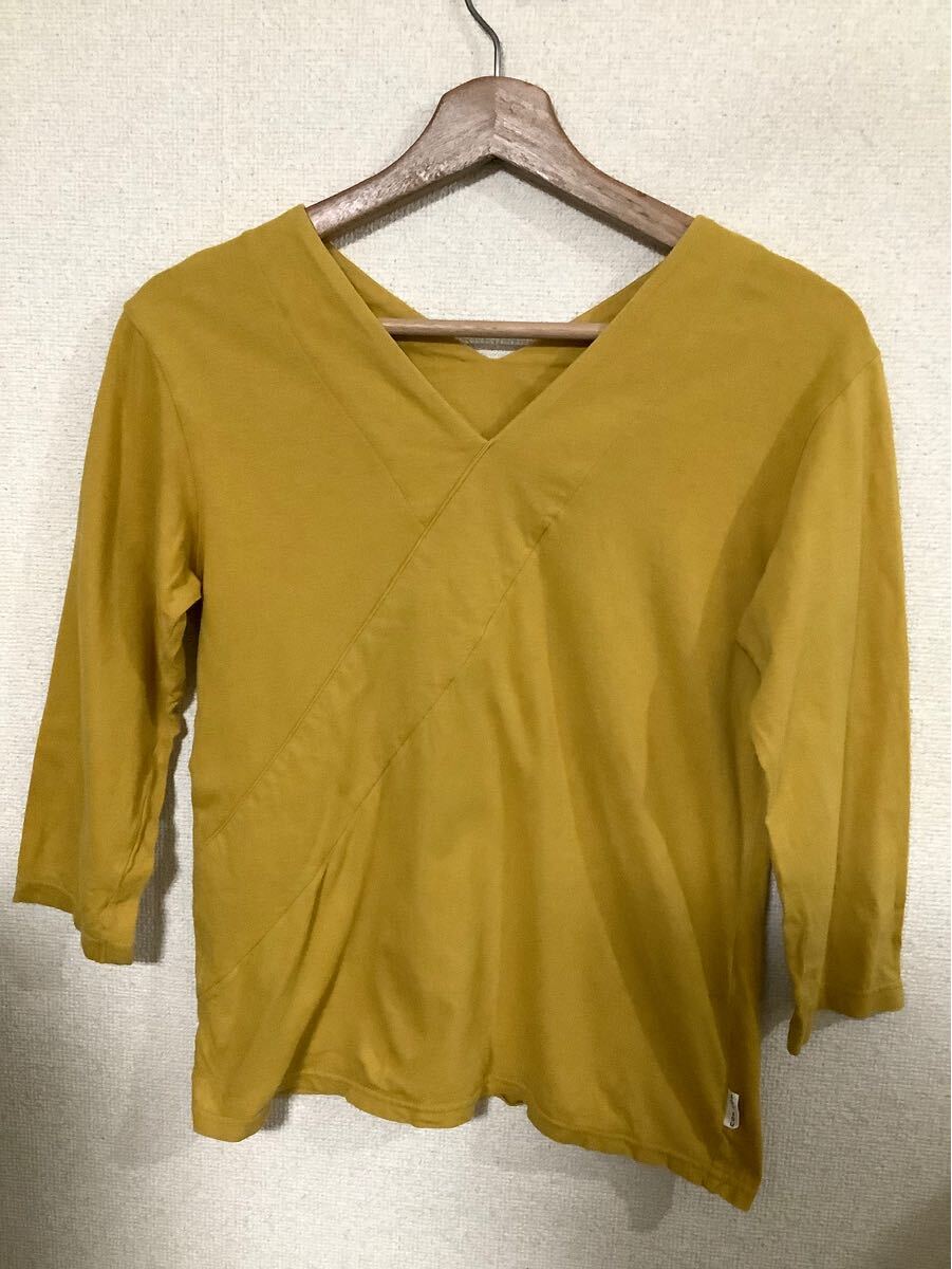 SOU・SOU ソウソウ　長袖カットソー　トップス　長袖Tシャツ　セレクト　レディース　古着　ミセス　マスタード