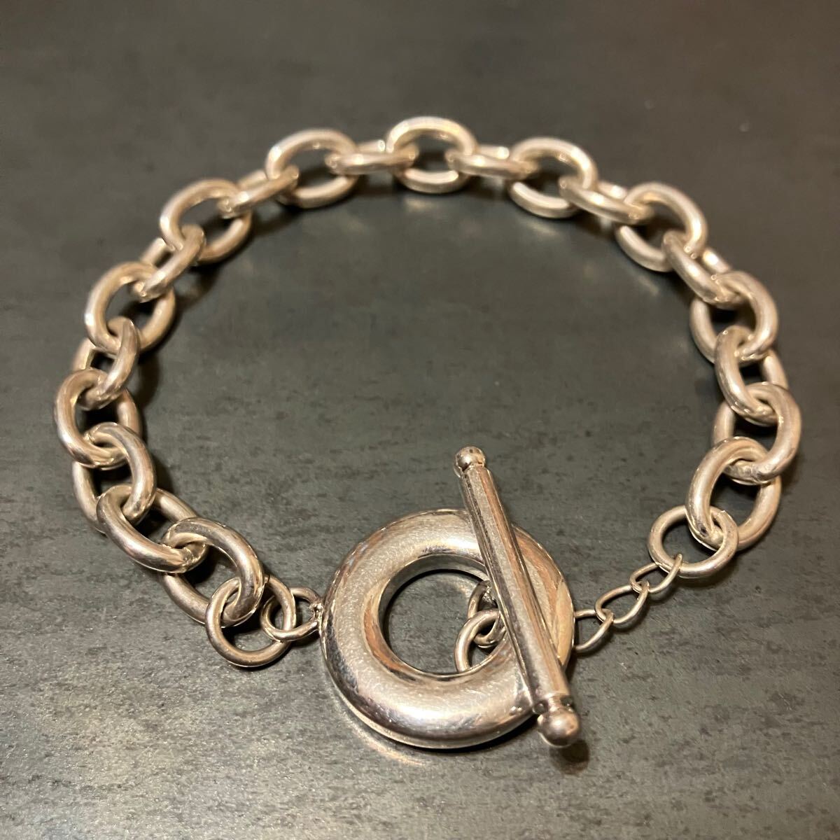 SILVER925 OVAL CHAIN MANTEL BRACELET/シルバー/ブレスレット