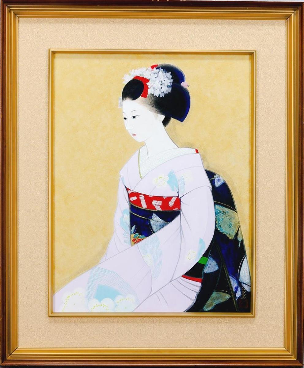 真作 WISH 池本冨実 日本画 10号 金落款 金泥銀泥仕様 共シール 真作 WISH 池本冨実 日本画 10号 金落款 金泥銀泥仕様 共シール