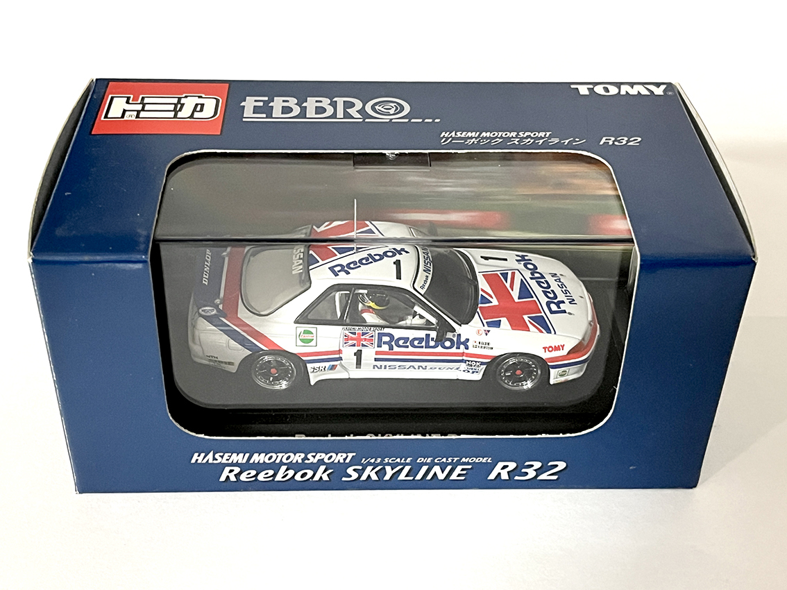 エブロ トミカ 1/43 NISSAN BNR32 Reebok SKYLINE GT-R ハセミモータースポーツ リーボック スカイライン トミー EBBRO TOMICA TOMY