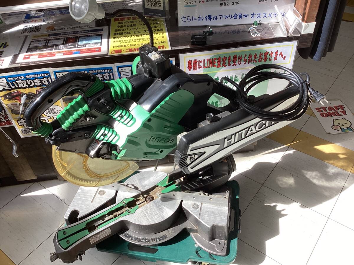 富山引取限定【訳ありジャンク品】ハイコーキHIKOKI日立♪卓上スライド丸のこ C12RSH♪説明必読♪アクトツール富山店♪Y