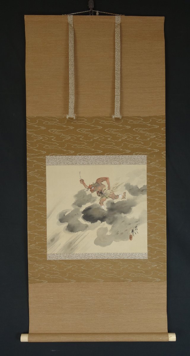 Amazon.co.jp: 【真作】森田梅泉（作）「水墨山水」軸掛軸山水図