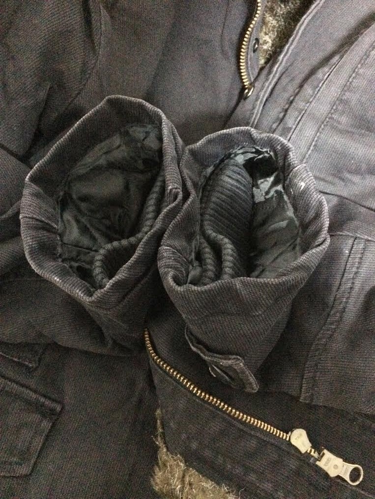 MEN'S MELROSE　フード　ファー　ボア　ジャケット　黒　4　メンズ メルローズ