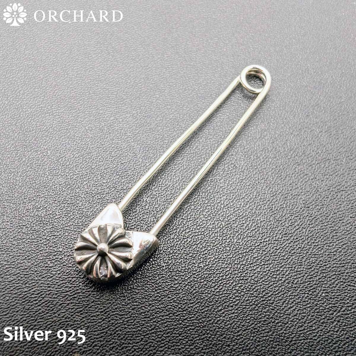 匿名配送/シルバー925/クロス/安全ピン/ピアス/大
