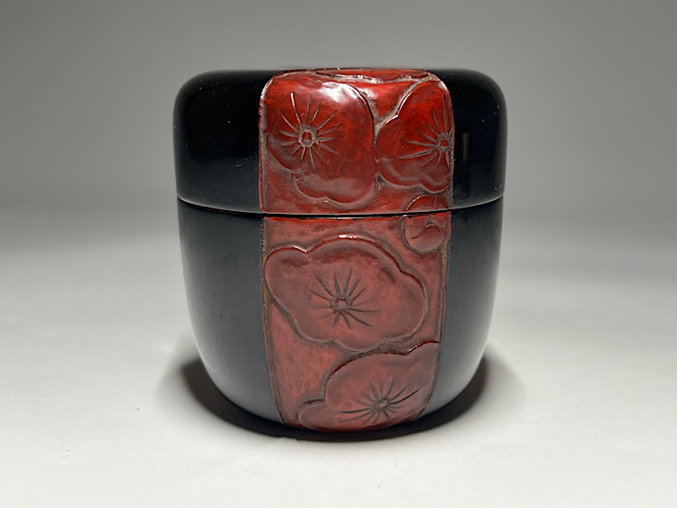 【瑞】渓泉作　鎌倉彫　中棗　茶道具