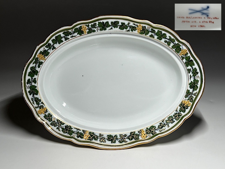 【瑞】マイセン　Meissen　葡萄柄　楕円皿