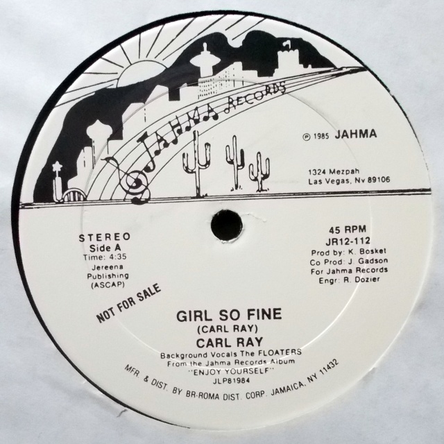 Carl Ray - Girl So Fine 1985 12inch Promo