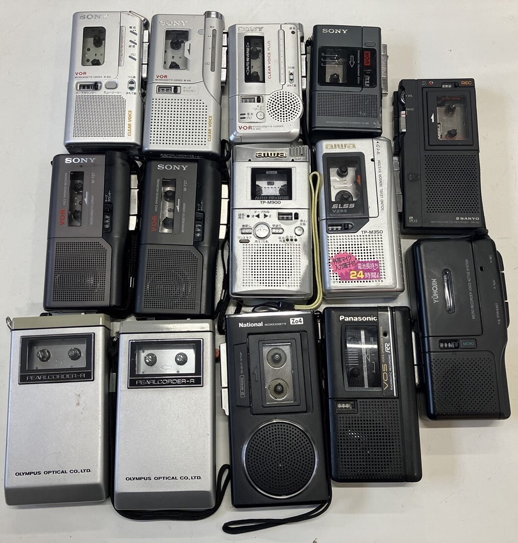 □M60 マイクロカセットレコーダーまとめ♪SONY/Panasonic/aiwa/National/OLYMPUS/SANYO/YUHOJINなど M-850/M-88/TP-M900/TP-M350/RN-Z04他