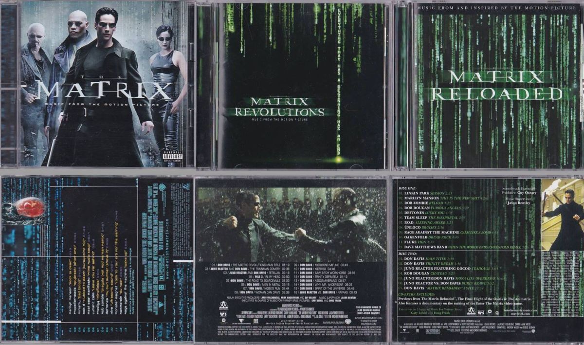 ★CD MATRIX マトリックス + リローデッド + レボリューションズ オリジナルサウンドトラック.サントラ.OST 3枚セット ★