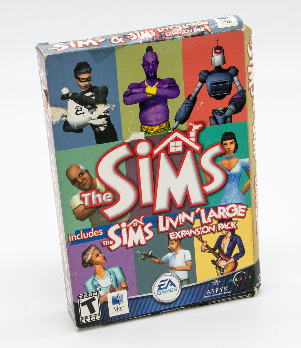 EA The SIMS & The SIMS LIVIN' LARGE EXPANSION PACK 英語版 Macintosh 中古 箱、マニュアルのみ_画像1