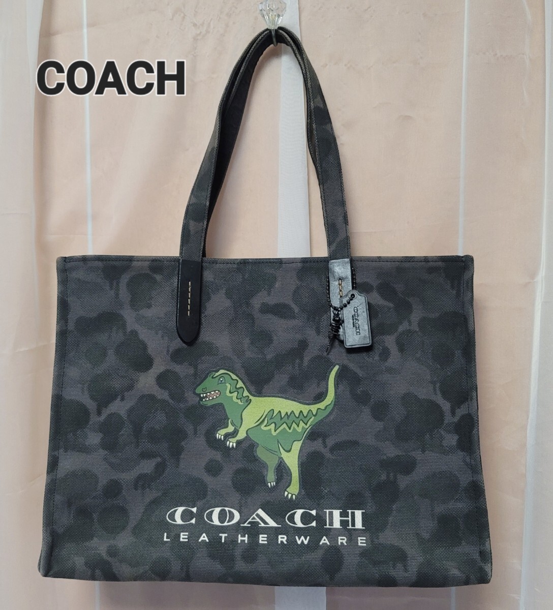 COACH】コーチ トートバッグ レキシー 恐竜 カモフラージュ COACH】コーチ トートバッグ レキシー 恐竜 カモフラージュ