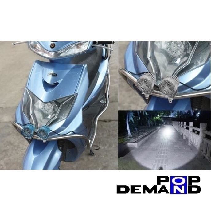 ◆即日発送◆汎用 青 4連 LED フォグランプ 車外燈 ジャイロX スタンダード ジャイロX ベーシック
