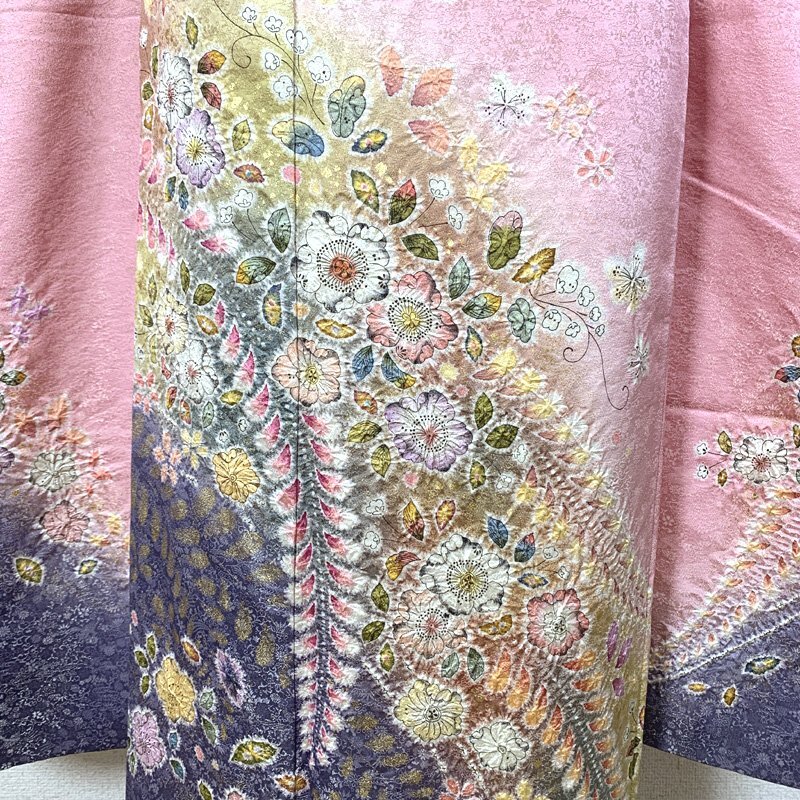 0 кимоно March 0 кимоно с длинными рукавами . магазин . гора ателье Tokunaga .. земля . золотой через ... цветок диафрагмирования . розовый 0 день совершеннолетия свадьба 410z23