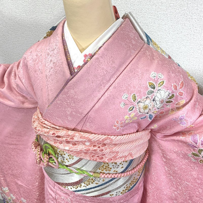 0 кимоно March 0 кимоно с длинными рукавами . магазин . гора ателье Tokunaga .. земля . золотой через ... цветок диафрагмирования . розовый 0 день совершеннолетия свадьба 410z23