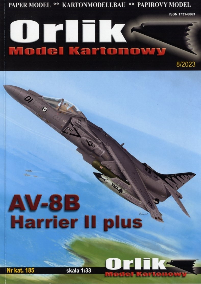 ORLIK　1:33　AV-8B Harrier II　plus（CARD　MODEL)