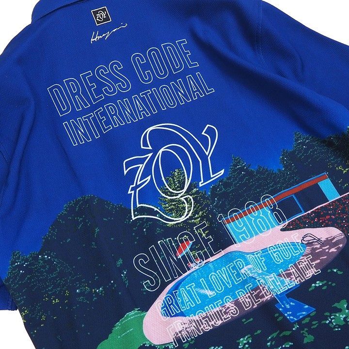 R602 新品 ZOY ゾーイ ゴルフ ボタンダウン 半袖 ポロシャツ
