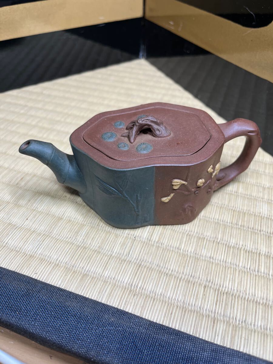 唐物 紫砂壺 段泥急須 中国宜興 在銘 茶道具 朱泥/紫泥/段泥 唐物 紫砂壺 段泥急須 中国宜興 在銘 茶道具 朱泥/紫泥/段泥