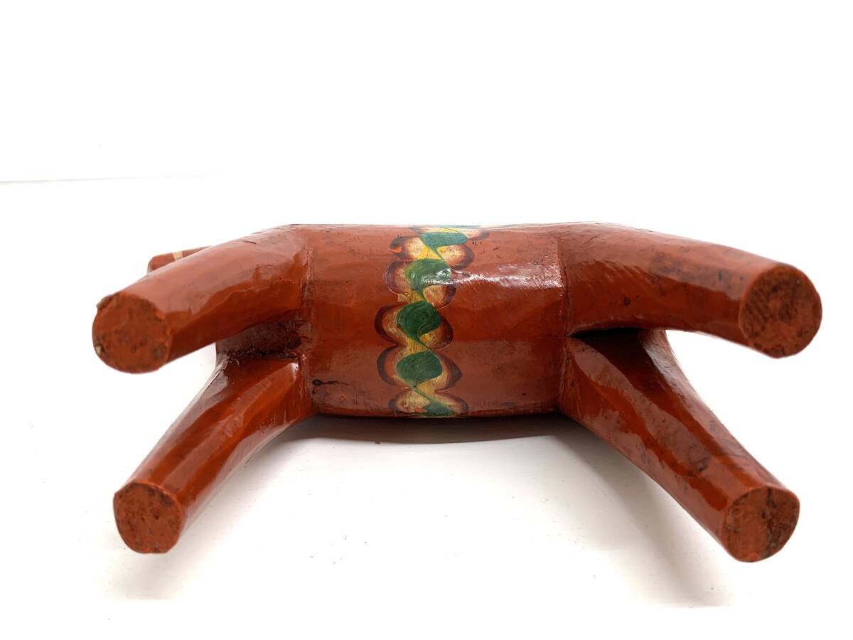 ○409 Vintage ダーラナホース ダーラへスト 木製 馬のオブジェ サイズ H21cm スウェーデン / 北欧 置物 インテリア 幸運 縁起物 風水_画像6