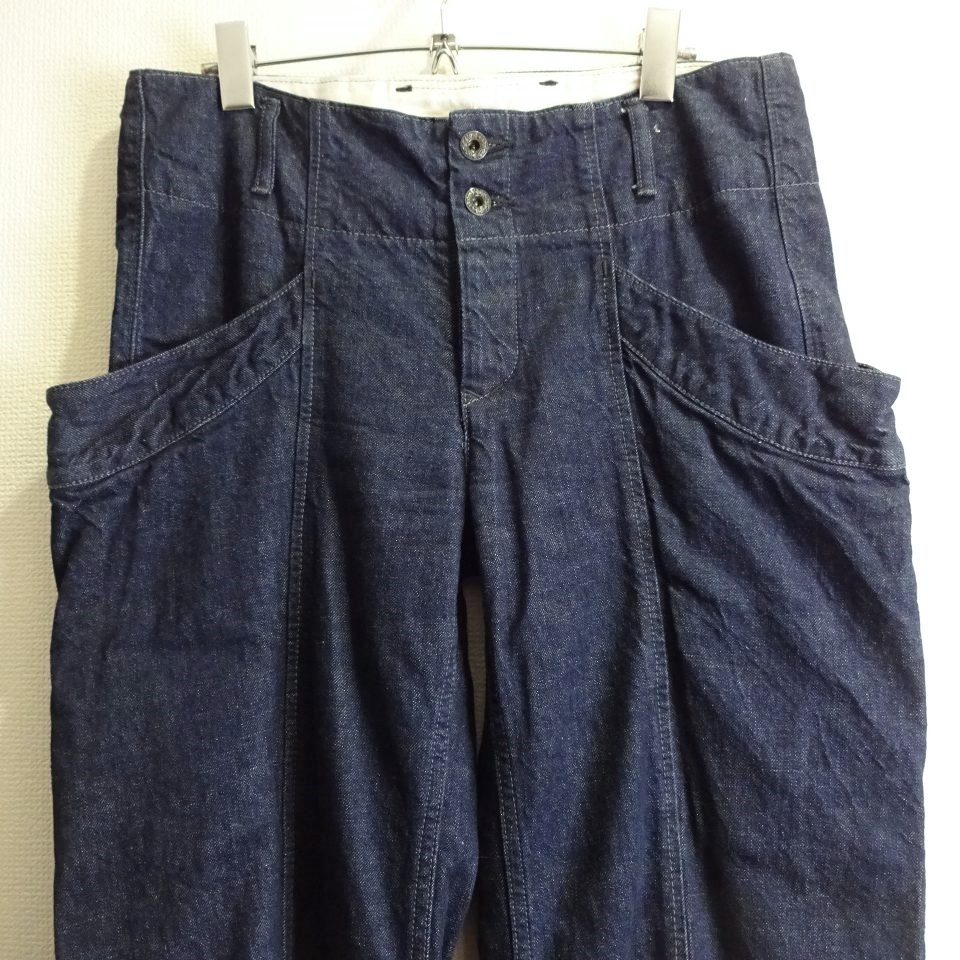即決★ 送料無(wú)★ ジョンブル　ワイドフレアードロップジーンズ　【L】　ビッグポケット　レディース　濃藍(lán)　AP772　JOHNBULL　H995