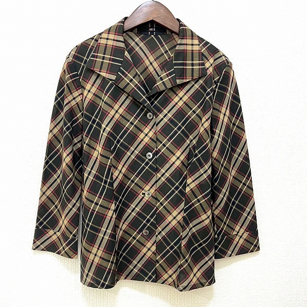 #anc ダックス DAKS シャツ?ブラウス 38 マルチ 七分袖 チェック レディース [803653]