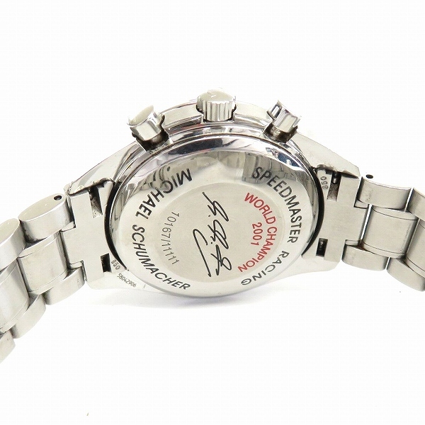 #anzw オメガ OMEGA 腕時(shí)計(jì) スピードマスター レーシング シューマッハ 11111本限定 3519.50 自動(dòng)巻き シルバー ブラック メンズ [770147]