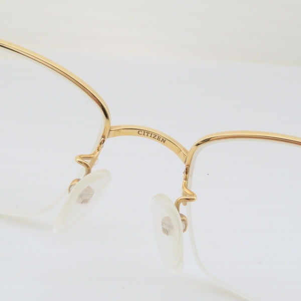 #anzj シチズン CTIZEN メガネフレーム Dressel 21810 54□17 ハーフリム k18 度入り ユニセックス [864748]_画像4