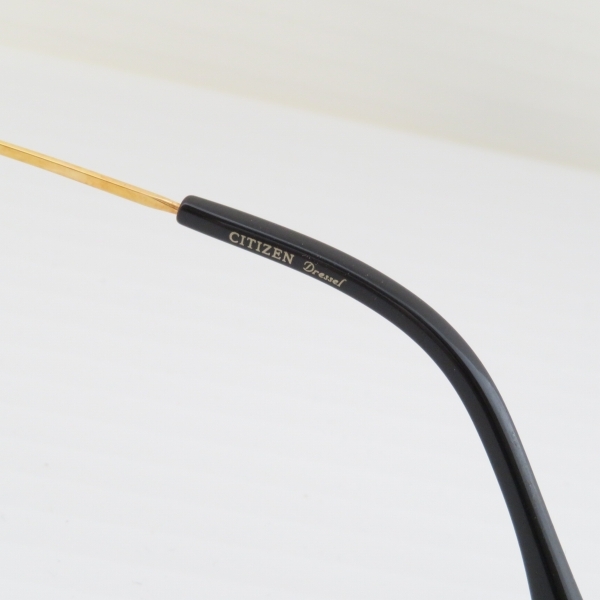 #anzj シチズン CTIZEN メガネフレーム Dressel 21810 54□17 ハーフリム k18 度入り ユニセックス [864748]_画像8