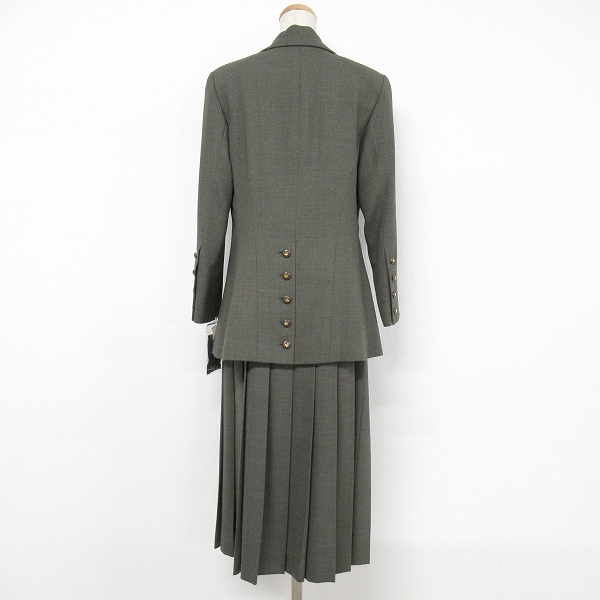 #apc シャネル CHANEL スカートスーツ セットアップ ツーピース 四つ葉クローバーボタン ベルト付き フランス制 レディース [850836]