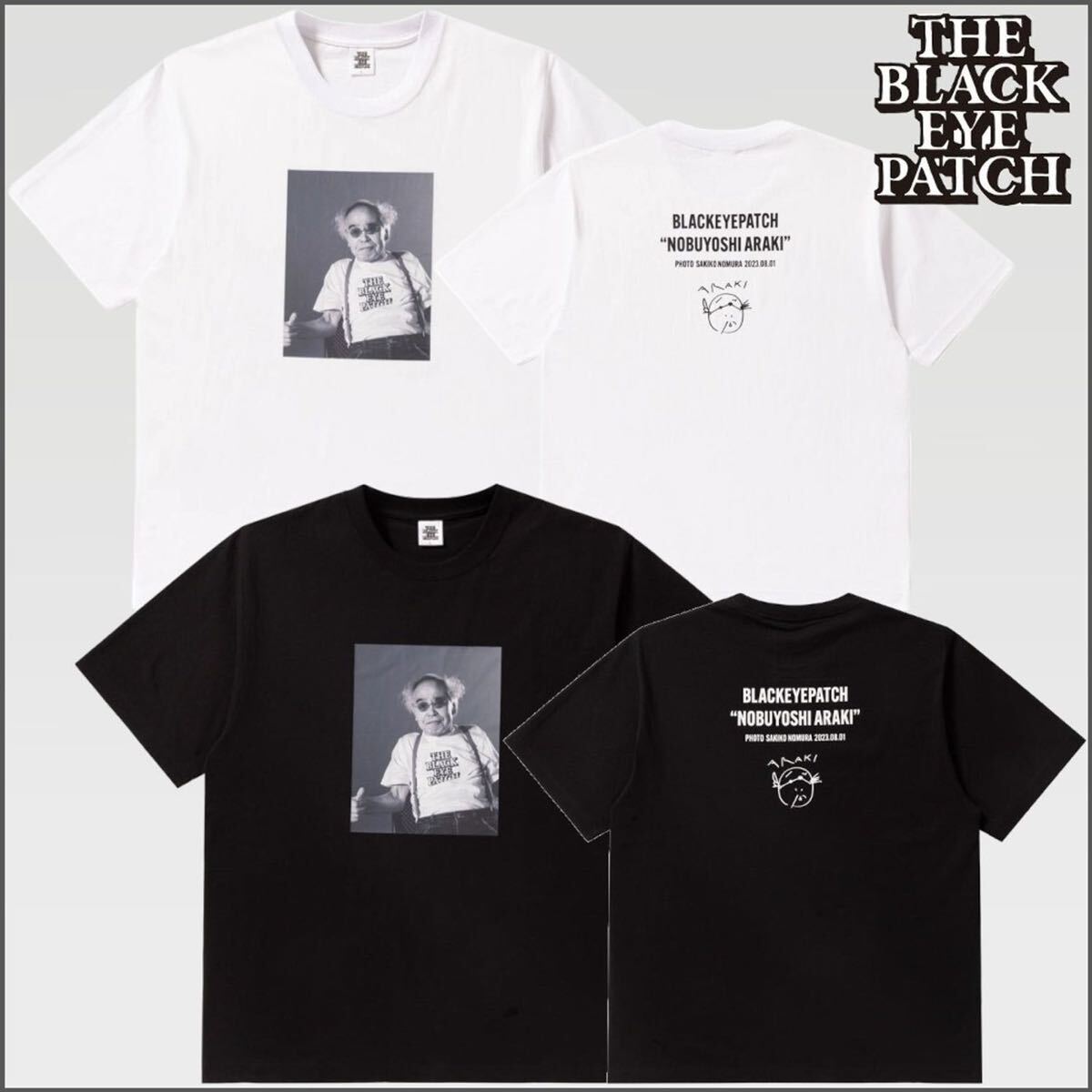 Black Eye Patch ブラックアイパッチ NOBUYOSHI ARAKI PHOTO TEE アラーキー 荒木 経惟 フォト T シャツ BEPSS24TE14 size:L