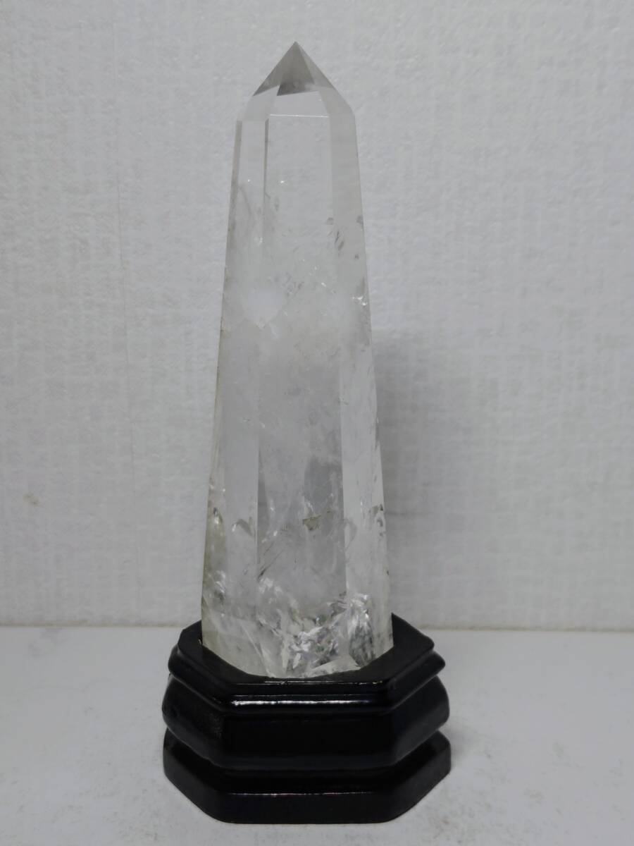【オベリスク】◆470g◆ 水晶 クォーツ ポイント 原石 鑑賞石 自然石 天然石 鉱石 鉱物 水石 宝石 ジュエリー 置物 インテリア