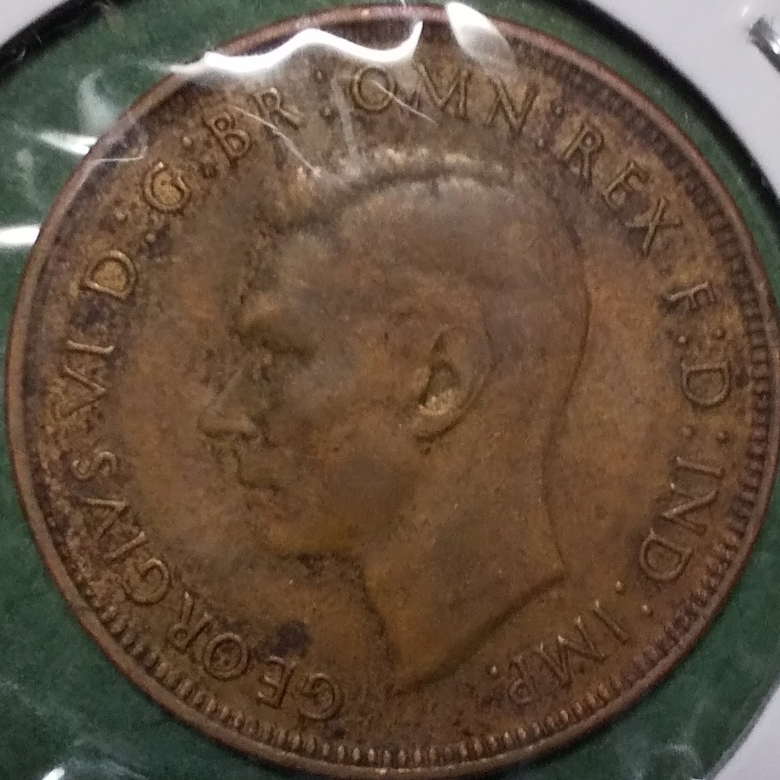 (C-908)　オーストラリア　ハーフペニー銅貨　1946年　カンガルー　_画像2