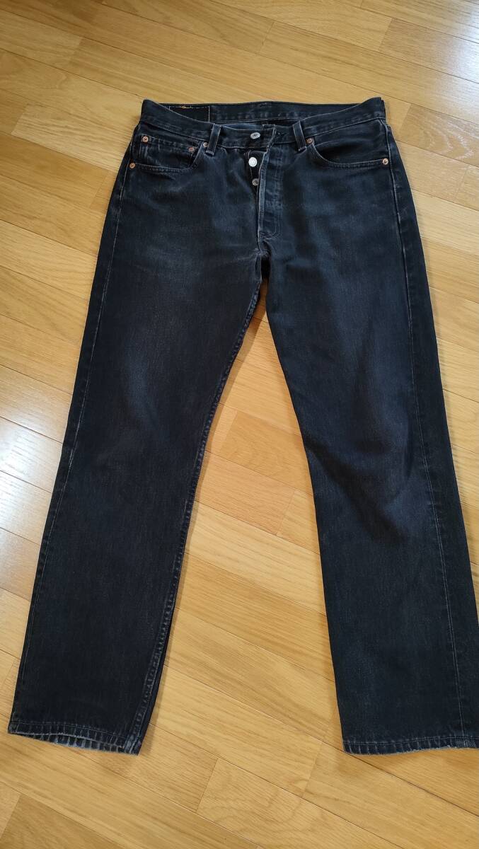 リーバイスUSA製 LEVI'S 501 W32 L30 ヴィンテージ 501 505 エルパソ工場 ブラックデニム 先染め？
