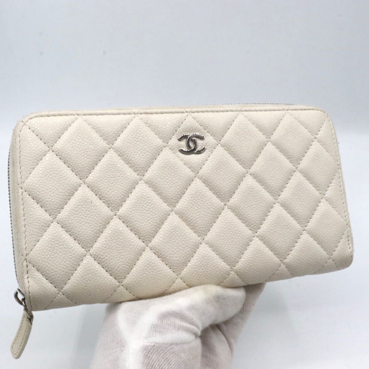 上質なお財布とより良い生活を★CHANEL★長財布★キャビアスキン 新型 美品 シャネル キャビアスキン ラウンドファスナー 長財布