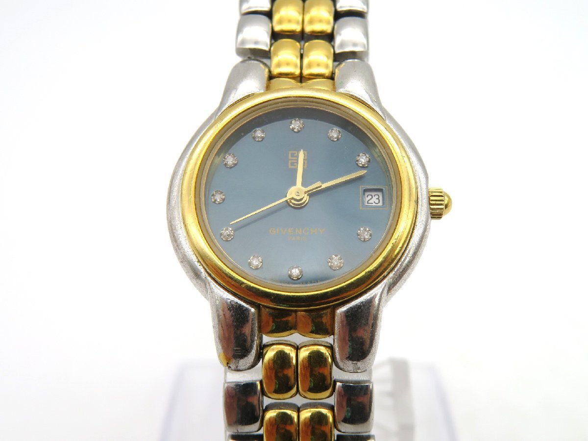 1◆稼働◆ ジバンシー エメラルド クオーツ レディース 腕時計 S309