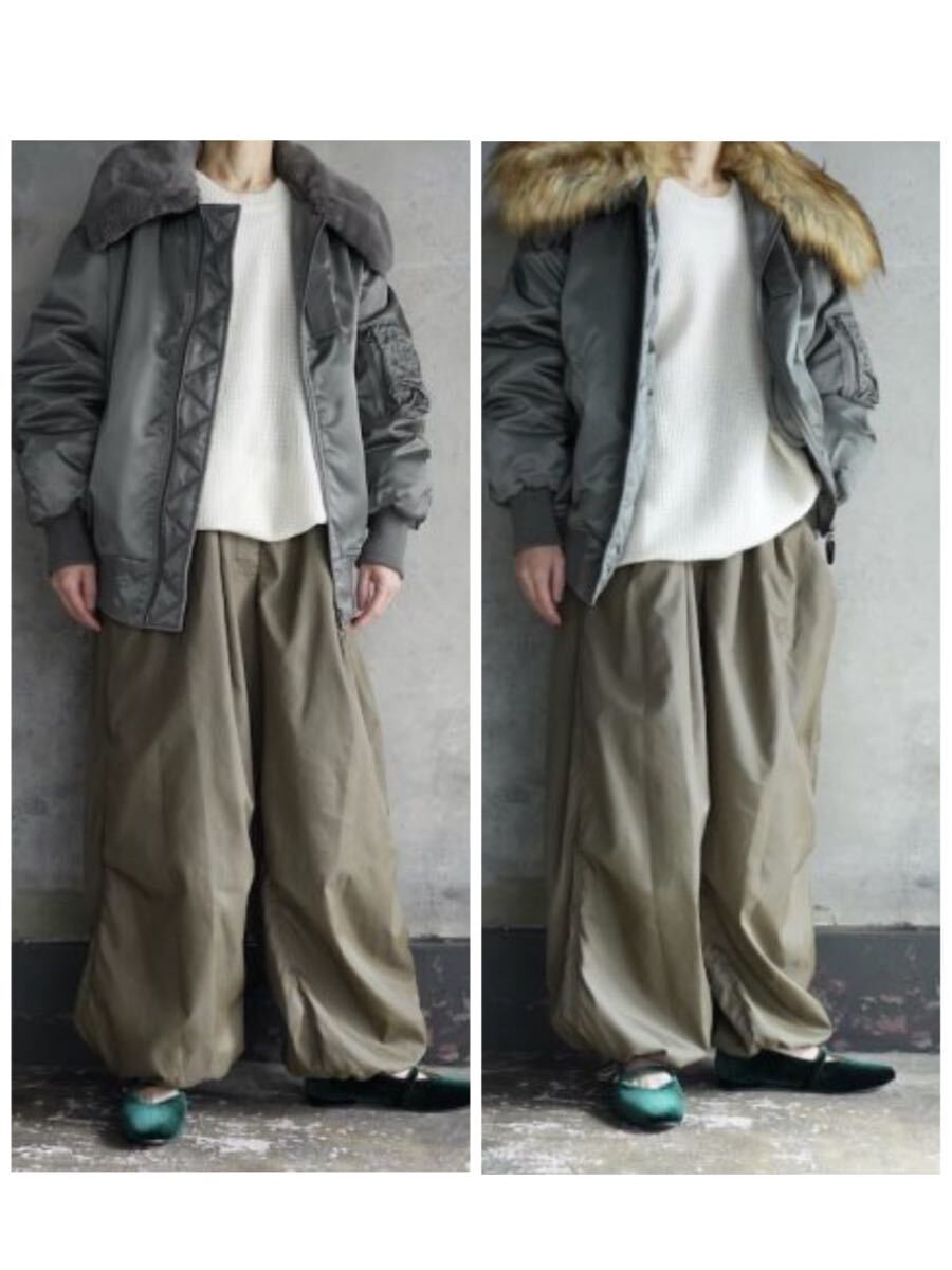 ロドリリオン B-15 TYPE BIG COLLAR ジャケットグレー ロドリリオン B-15 TYPE BIG COLLAR ジャケットグレー