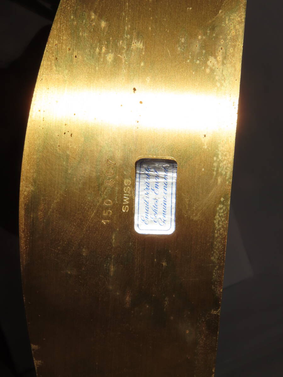 Imhof インホフ 高級七宝 ゴールド 置時計 手巻き ゼンマイ式 Imhof インホフ 高級七宝 ゴールド 置時計 手巻き ゼンマイ式