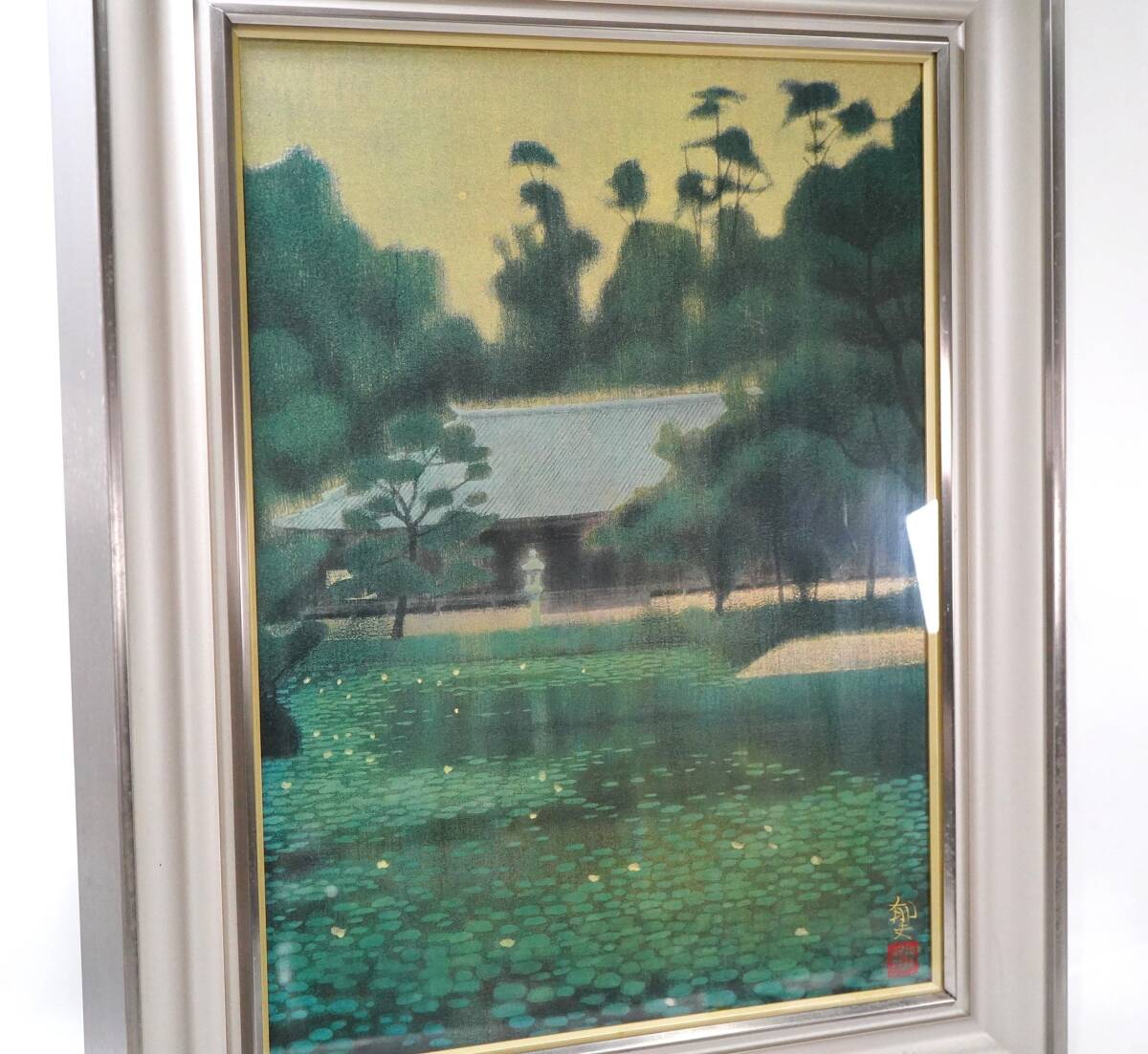 平山郁夫画　色紙絵「浄瑠璃寺」院展創立90周年記念 平山郁夫画 色紙絵「浄瑠璃寺」院展創立90周年記念 - メルカリ